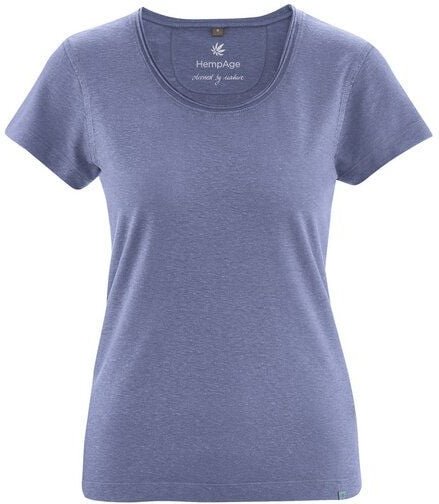 HempAge Damen T-Shirt mit Rollsaum Hanf/Bio-Baumwolle