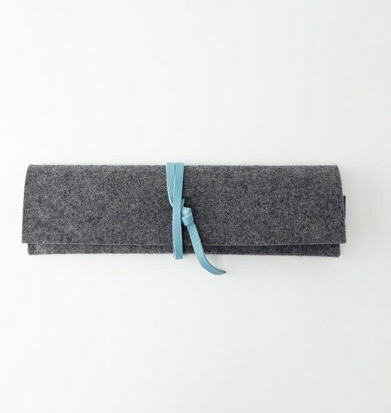 matilda k. manufaktur stiftemäppchen schlampermäppchen federmäppchen 'leonore' aus Wollfilz dunkelgrau