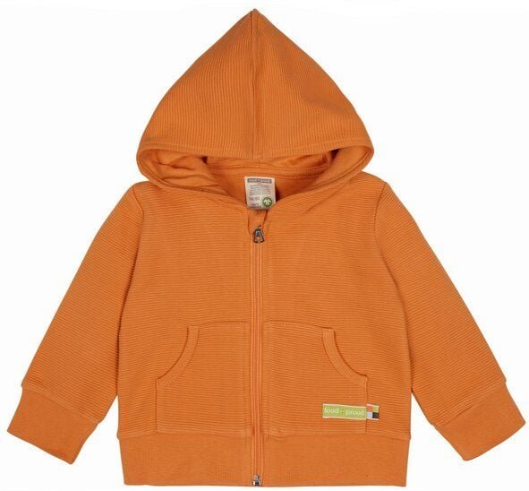 loud + proud Babys & Kinder Kapuzenjacke Rippenstruktur, GOTS-zertifiziert