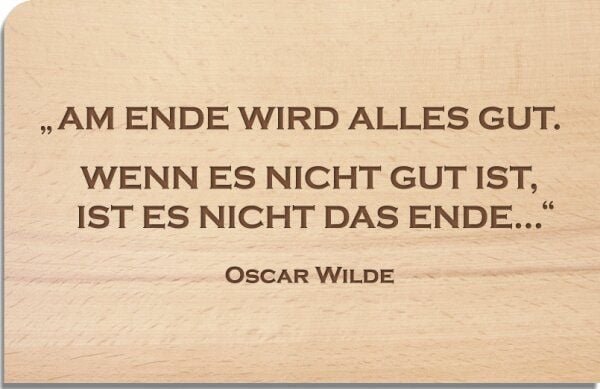 Holzpostkarte Ende
