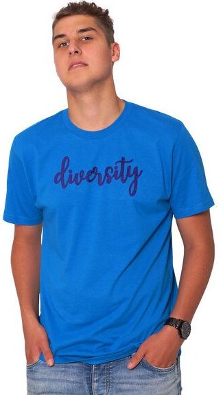 HANDGEDRUCKT "diversity" Herren T-Shirt reine Biobaumwolle (kbA)