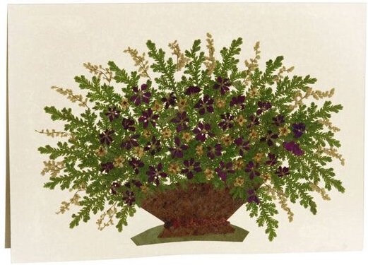 GLOBO Fair Trade Grußkarte Wildblumen VIOLETTER STRAUSS