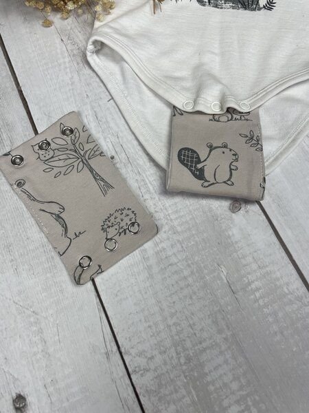 Stoffretter Baby Bodyverlängerung Baumwolle versch. Größen - 2er Set