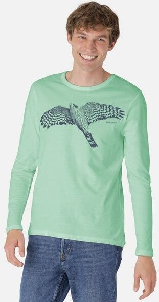 Peaces.bio - handbedruckte Biomode Bio-Herren-Langarmshirt "Sperber"