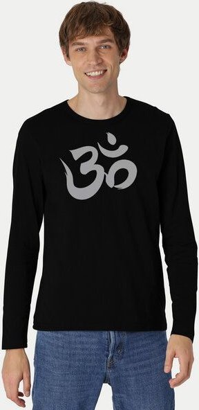 Peaces.bio - handbedruckte Biomode Bio-Herren-Langarmshirt "OM"