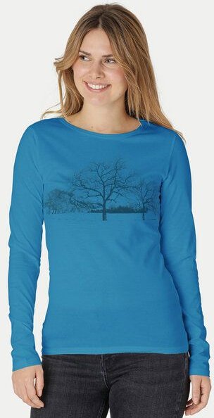 Peaces.bio - handbedruckte Biomode Damen Langarmshirt Landscape