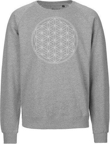 Peaces.bio - handbedruckte Biomode Bio Herren Sweatshirt Die Blume des Lebens