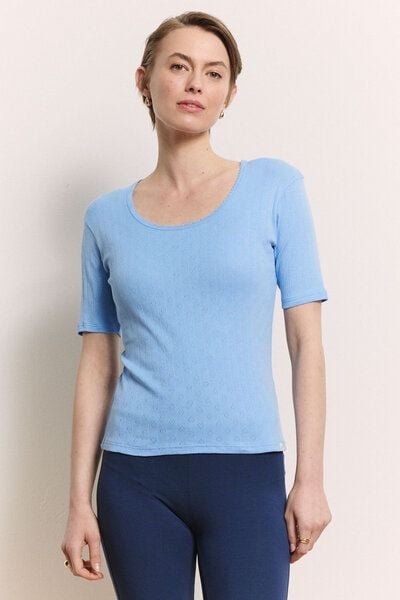 TRANQUILLO Jerseyshirt Camilaa Herz-Ajour Muster (2010004)