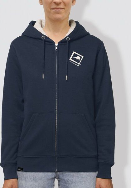 little kiwi Damen Hoodie, "Eingerahmt", Navy, Burgundy