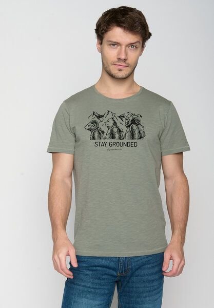 GREENBOMB Animal Stay Grounded Spice - Lässiges T-Shirt aus Bio-Baumwolle / hochwertiger Print / GOTS / Fair & Vegan