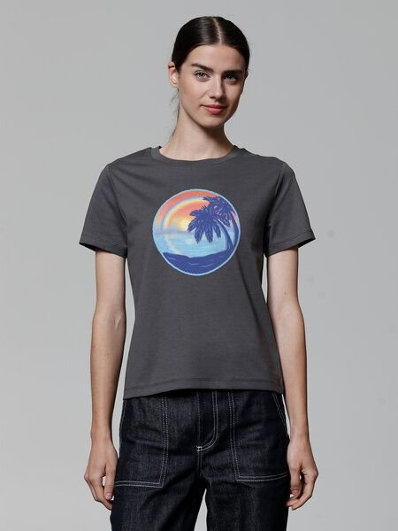 watapparel T-Shirt Frauen Sunset Rainbow
