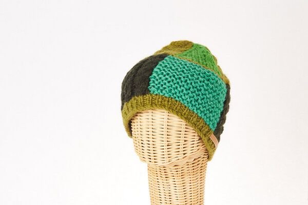 short'n'pietz Schurwollmütze vierfarbig