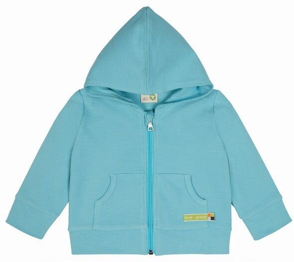 loud + proud Babys & Kinder Kapuzenjacke Rippenstruktur, GOTS-zertifiziert
