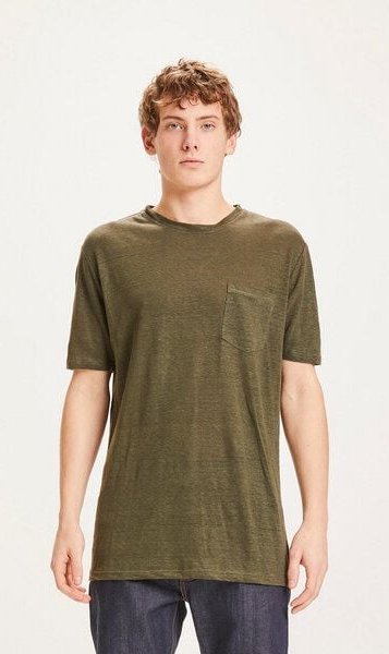 KnowledgeCotton Apparel Herren T-Shirt ALDER Linen Tee - GOTS/Vegan