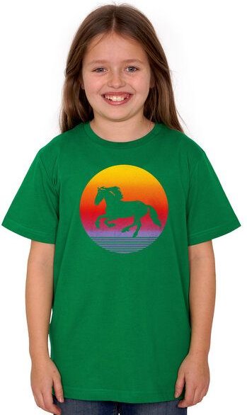 HANDGEDRUCKT "Sunsethorse" Unisex Kinder-T-Shirt