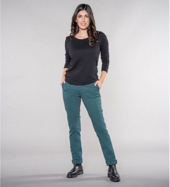 Feuervogl Laina Chino | Casual Fit | Emerald Green