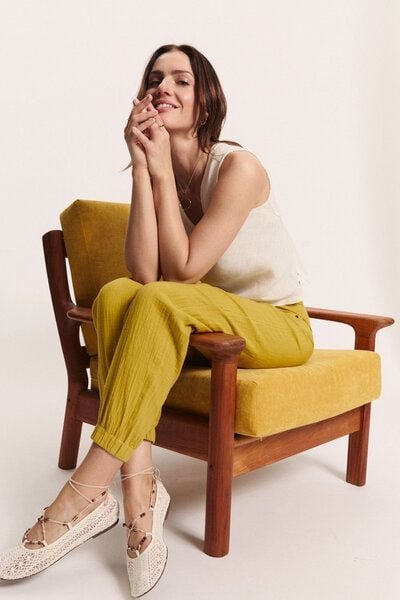 TRANQUILLO Hose Aidaa Slub Musselin GOTS (1170004)