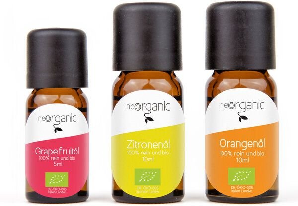 NeoOrganic Lieblingsdüfte – Bio Aromaset 3 ätherische Öle