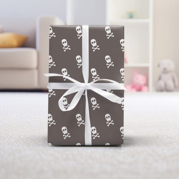 Fines Papeterie 3m Geschenkpapier TOTENKOPF * für Kinder * Halloween * auf Rolle * 300x47 cm *