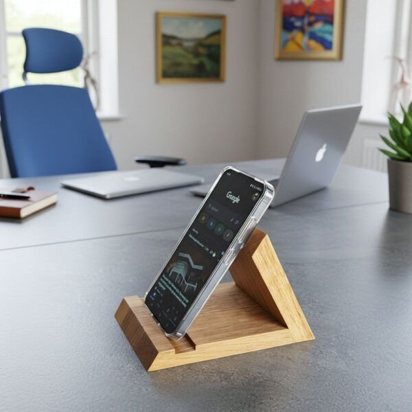 Baumkrone Handy-/ Tablet-Ständer aus nachhaltigem Eichenholz