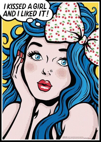Photocircle Poster / Leinwandbild - I Kissed a Girl