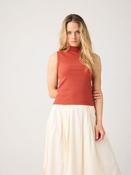 Thumbnail - KnowledgeCotton Apparel Ripptop - High neck rib top - aus Bio-Baumwolle