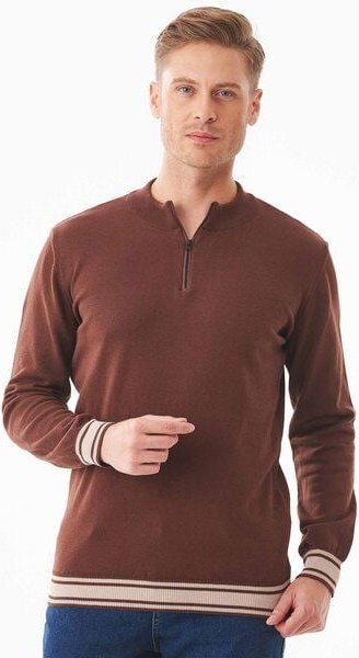 ORGANICATION Pullover aus Bio-Baumwolle mit Troyerkragen