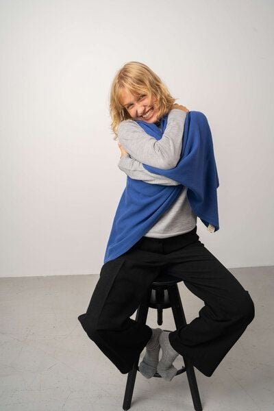 Kopyto MANUL - Großer Schal aus 100% Merinowolle RWS- zertifiziert Eco Feinstrick Plüsch