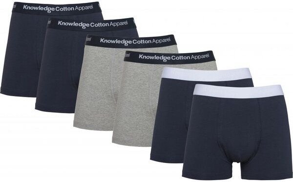 KnowledgeCotton Apparel 6er Pack Boxershorts - 6 pack solid colored underwear - GOTS/Vegan