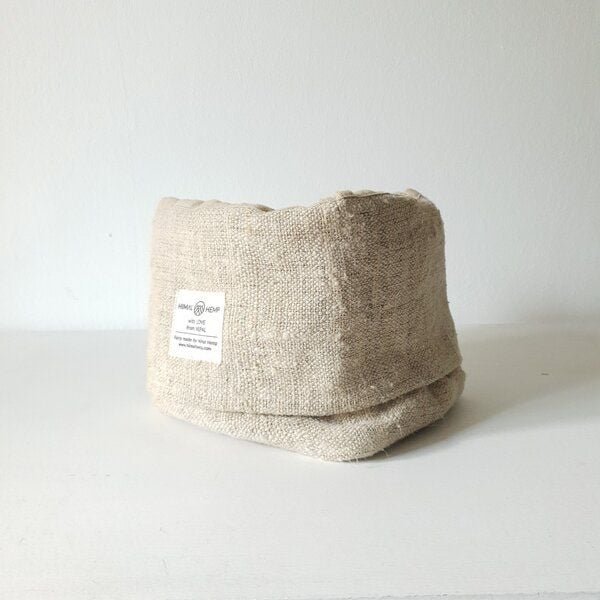 Textiler Brotkorb / Brotbeutel aus wildem Hanf / Brotkörbchen von Himal Hemp