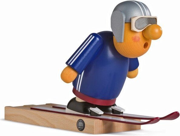 Müller Seiffen Müllerchen Skispringer die Räuchermännchen mit der Knollennase Erzgebirge