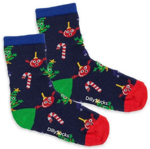 DillySocks Kindersocken Lil Christmas Choir aus Biobaumwoll-Mix