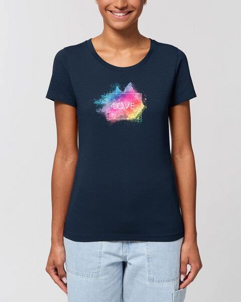 Bio Damen Rundhals T-Shirt Amorous "Colour Love" von Human Family