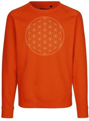 Peaces.bio - handbedruckte Biomode Bio Herren Sweatshirt Die Blume des Lebens