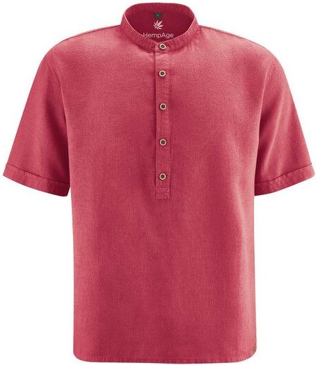 HempAge Stehkragen Schlupfhemd Hanf/Biobaumwolle