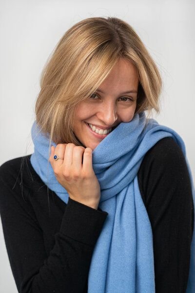 Kopyto MANUL - Großer Schal aus 100% Merinowolle RWS- zertifiziert Eco Feinstrick Plüsch