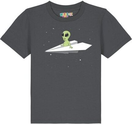 watabout.kids T-Shirt Kinder Alien on a paper plane