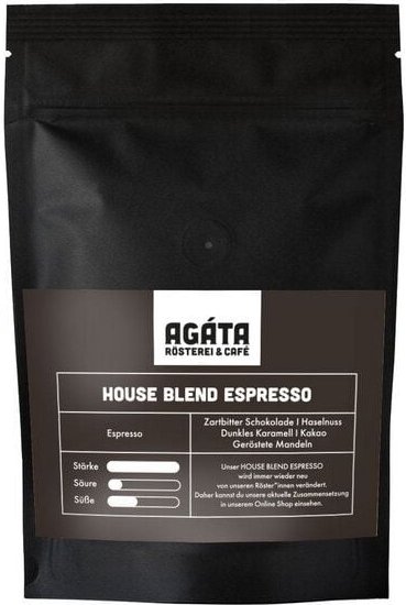 AGÁTA Rösterei & Café House Blend Espresso, ganze Bohne, 1kg
