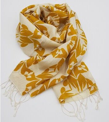 Frida Feeling Bedruckter Schal (70% Wolle / 30% Seide)