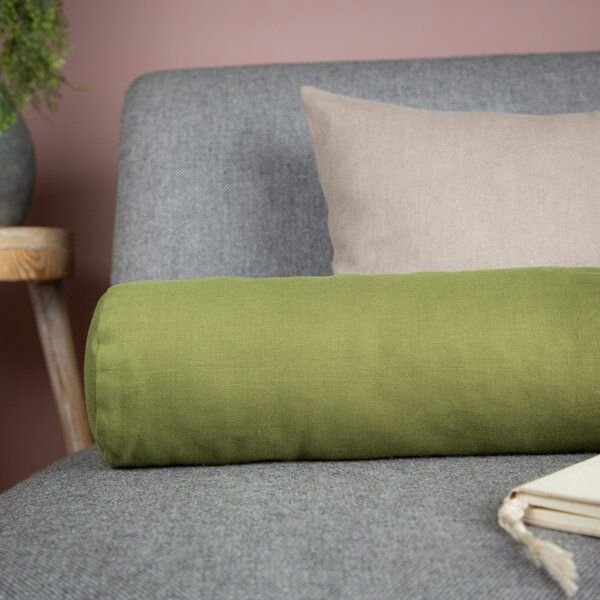 nahtur-design Nackenrolle mit Bezug aus 100% Leinen und Füllung mit Merinowolle oder Dinkelspelz