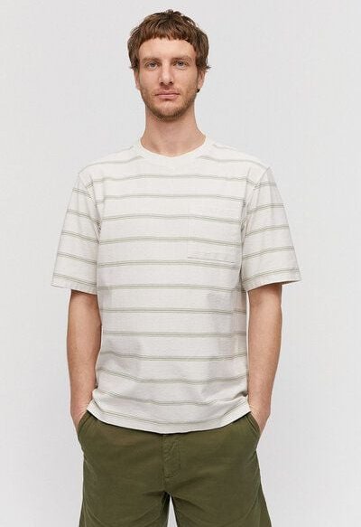 ARMEDANGELS MAATZE STRIPES POCKET - Herren T-Shirt aus heavyweight Bio-Baumwolle