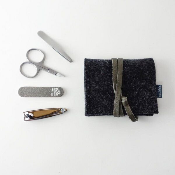 matilda k. manufaktur mini-maniküre-set 'jacob' aus Wollfilz anthrazit