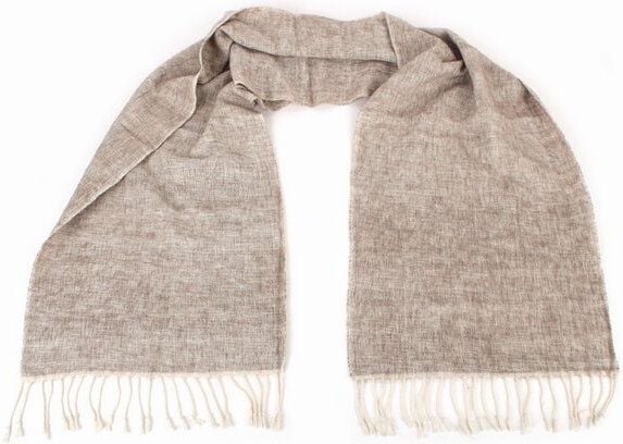 El Puente Umschlagtuch, handgewebt aus 50% Yak-Wolle und 50% Baumwolle Farbe: beige