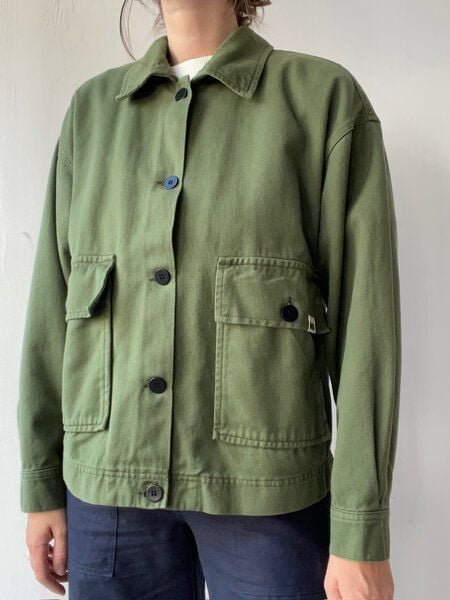 Thumbnail - New Optimist "Axt" Boxy Workwear-Jacke in Olivgrün