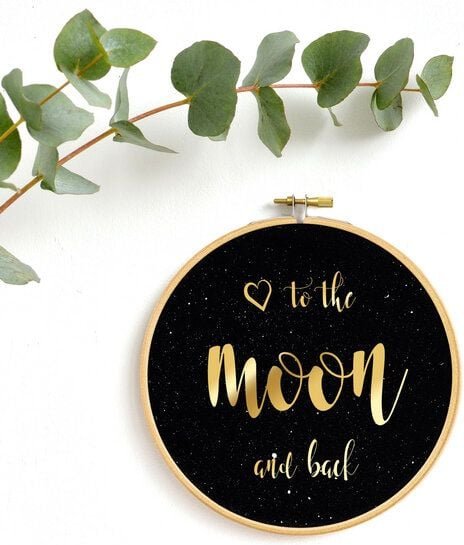 renna deluxe I love you to the moon and back, Golddruck