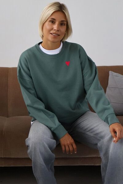 Kultgut Artdesign - Goodness Pulloversweater im Boxistyle / Red Heart