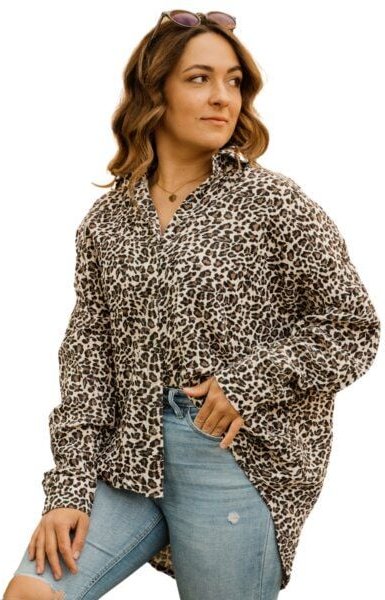 Thumbnail - Hutch&Putch Musselin Oversize Bluse - Klassische Bluse - Langarmbluse aus 100% Bio-Baumwolle