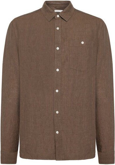 KnowledgeCotton Apparel Regular Hemd aus Bio-Leinen - GOTS/Vegan