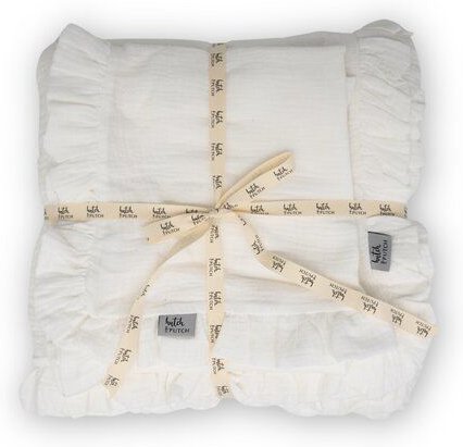 Thumbnail - Hutch&Putch Musselin Bettwäsche Set mit Rüschen - 100% Bio-Baumwolle - mit Rüschen an Bettdecken- und Kissenbezug - atmu...