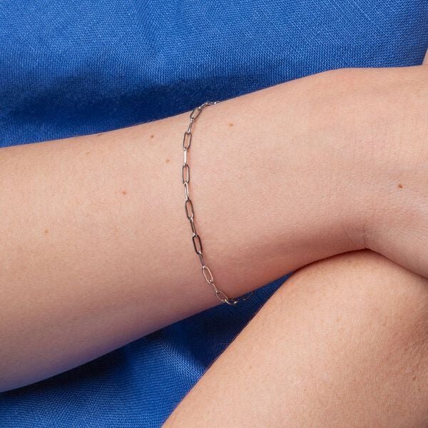 ALEXASCHA Feines Gliederarmband mit ovalen Gliedern | silber, gold, roségold | 18k Vergoldung